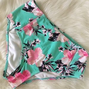 xhilaration High Waisted Floral Bikini Bottoms